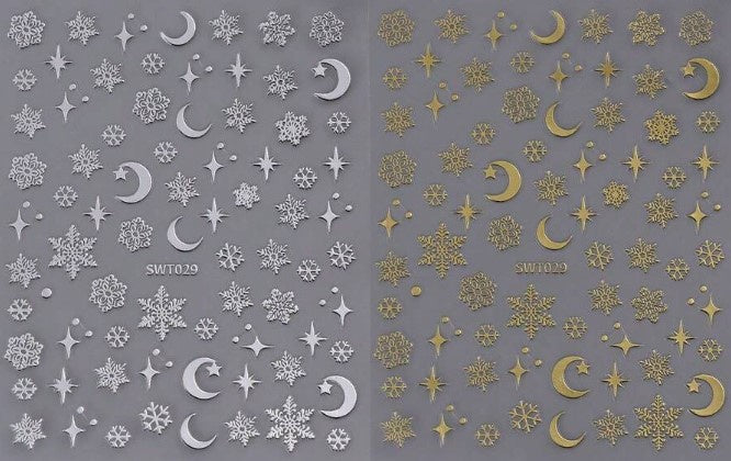 Stickers Moon&Snow x2