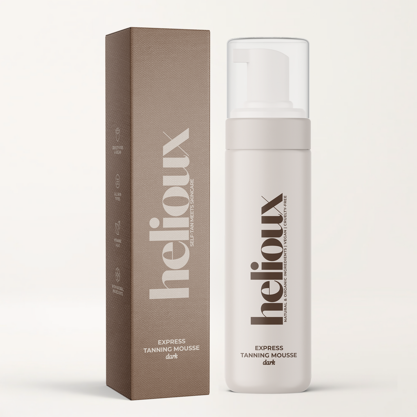 Helioux EXPRESS SELF TAN MOUSSE DARK 200ml