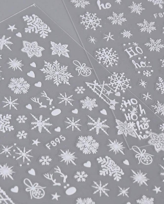 Stickers Kerst Wit x2