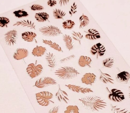 Stickers Rose Gold Blaadjes