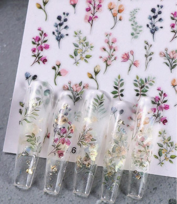 Nagelstickers Flowers x2