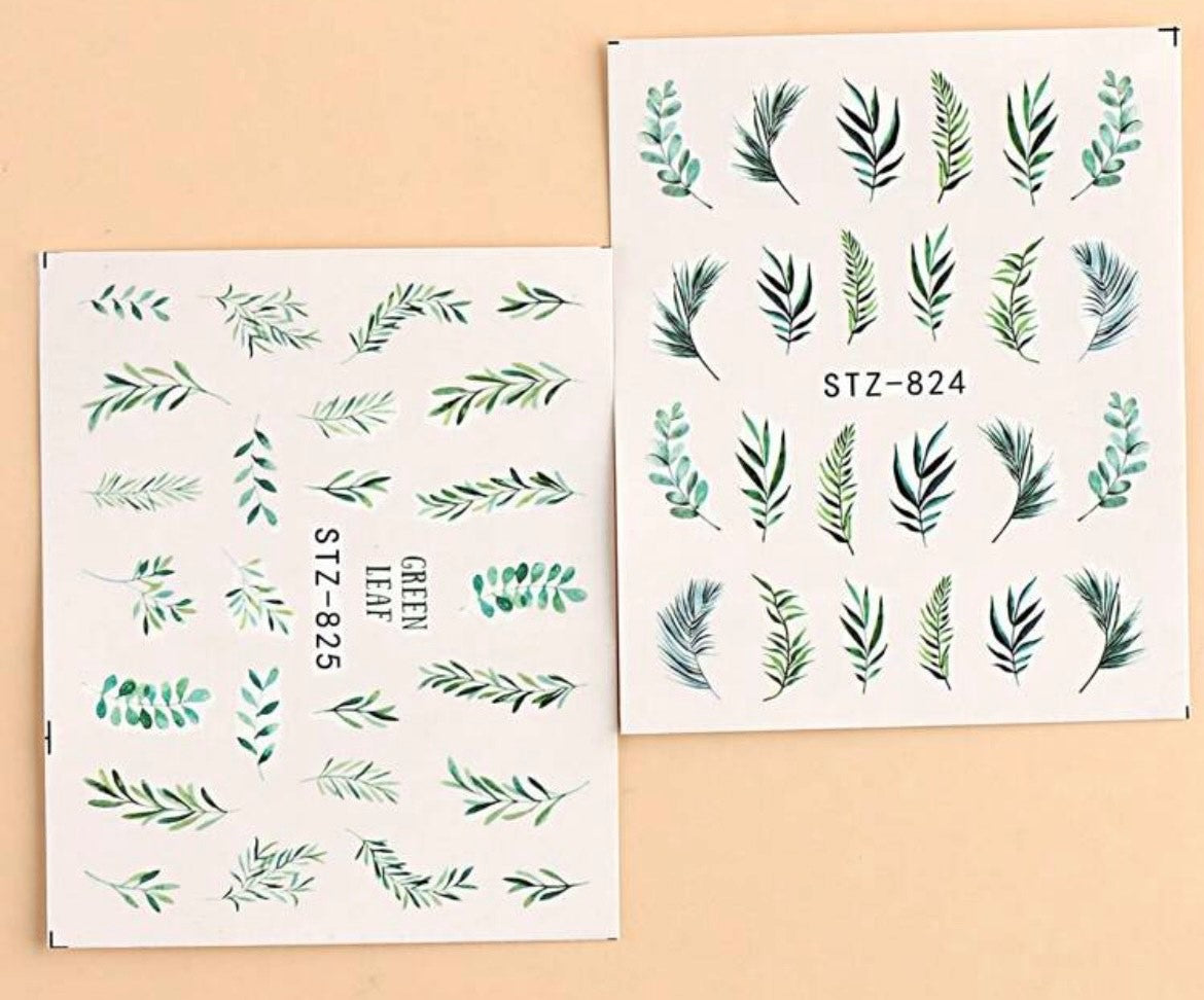 Waterdecals blaadjes