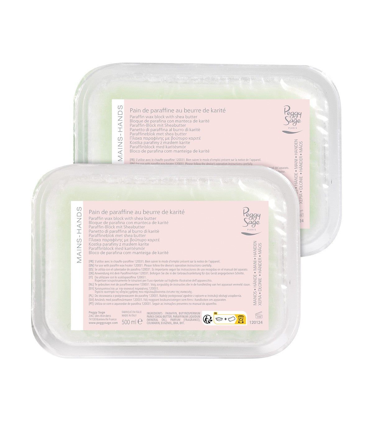 Set of 2 Paraffin Blocks with Shea Butter Ref 120124
