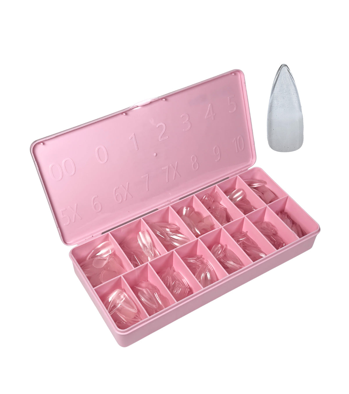 NEW Soft Gel Tips x 600 – Stiletto Médium ref 142160