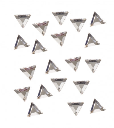 Rhinestones Triangle Argent x20 Ref 148040