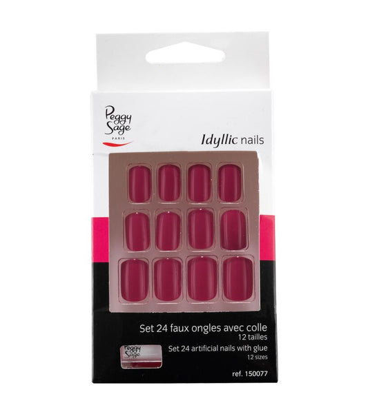 Set van 24 plaknagels Fuschia Ref 150077