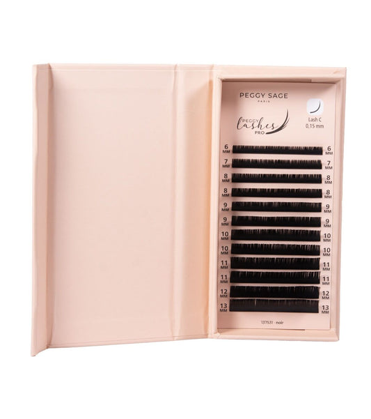 NEW PEGGY LASHES PRO ONE BY ONE 'Ellipse Flat' - C - 0,15 mm - 6 à 13 mm ref 137531