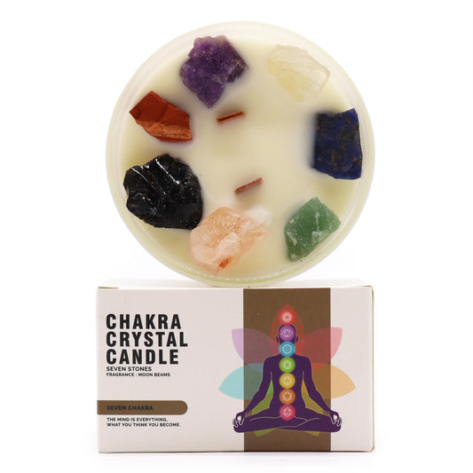 Chakra Crystal Candle Large - Seven Chakra