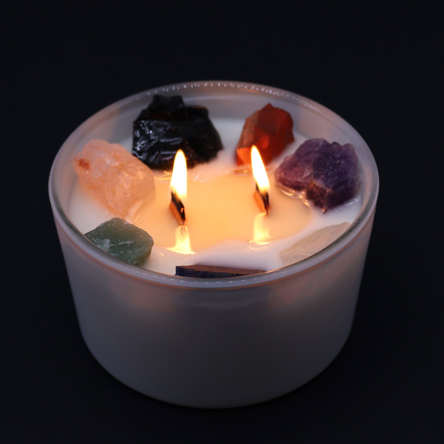 Chakra Crystal Candle Large - Seven Chakra