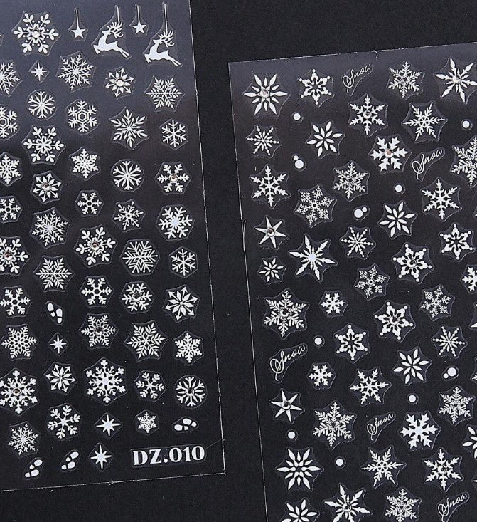 Stickers Sneeuwvlok Wit x2