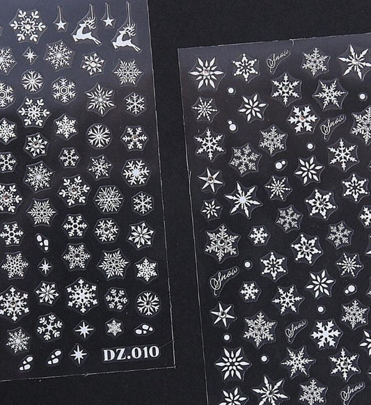 Stickers Sneeuwvlok Wit x2