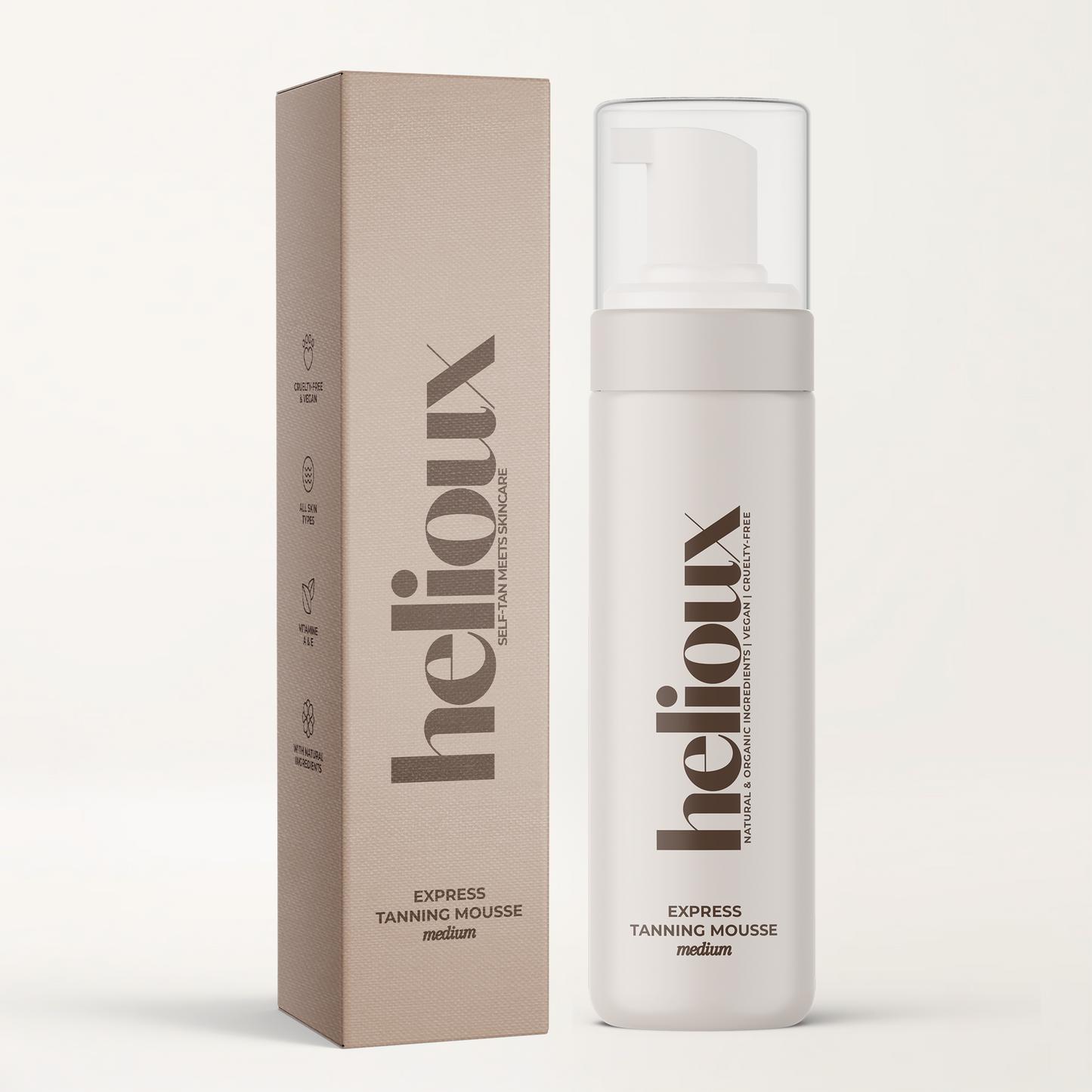 Helioux EXPRESS SELF TAN MOUSSE MEDIUM 200ml