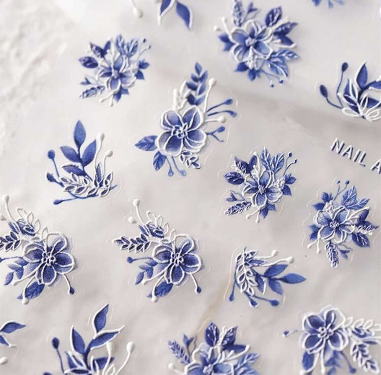 5d nail stickers blauw