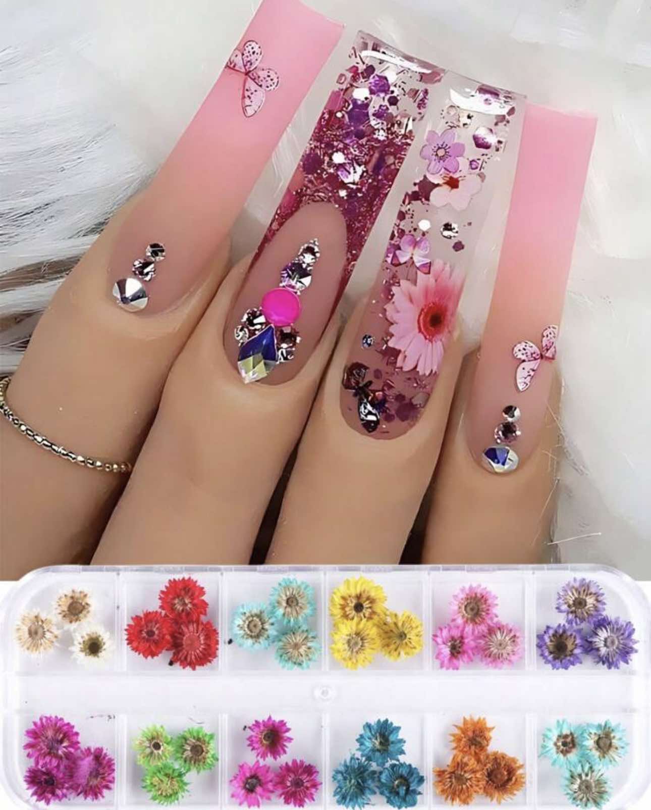 Gedroogde madelief bloemen 36 stuks