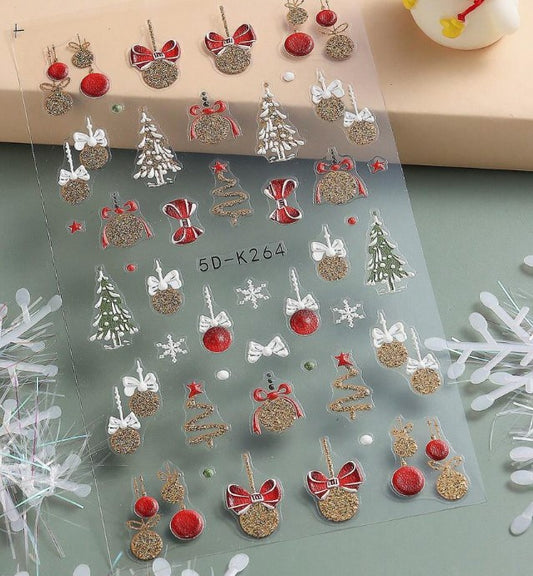 Stickers Kerstbal x2 5D