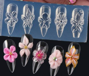 Siliconen mal 3D bloemen Lang