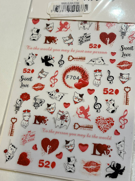 valentijn stickers met figuurtjes