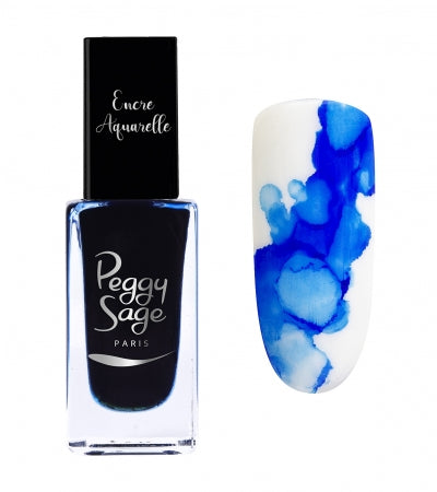Aquarelle Encre Bleu Réf 100973